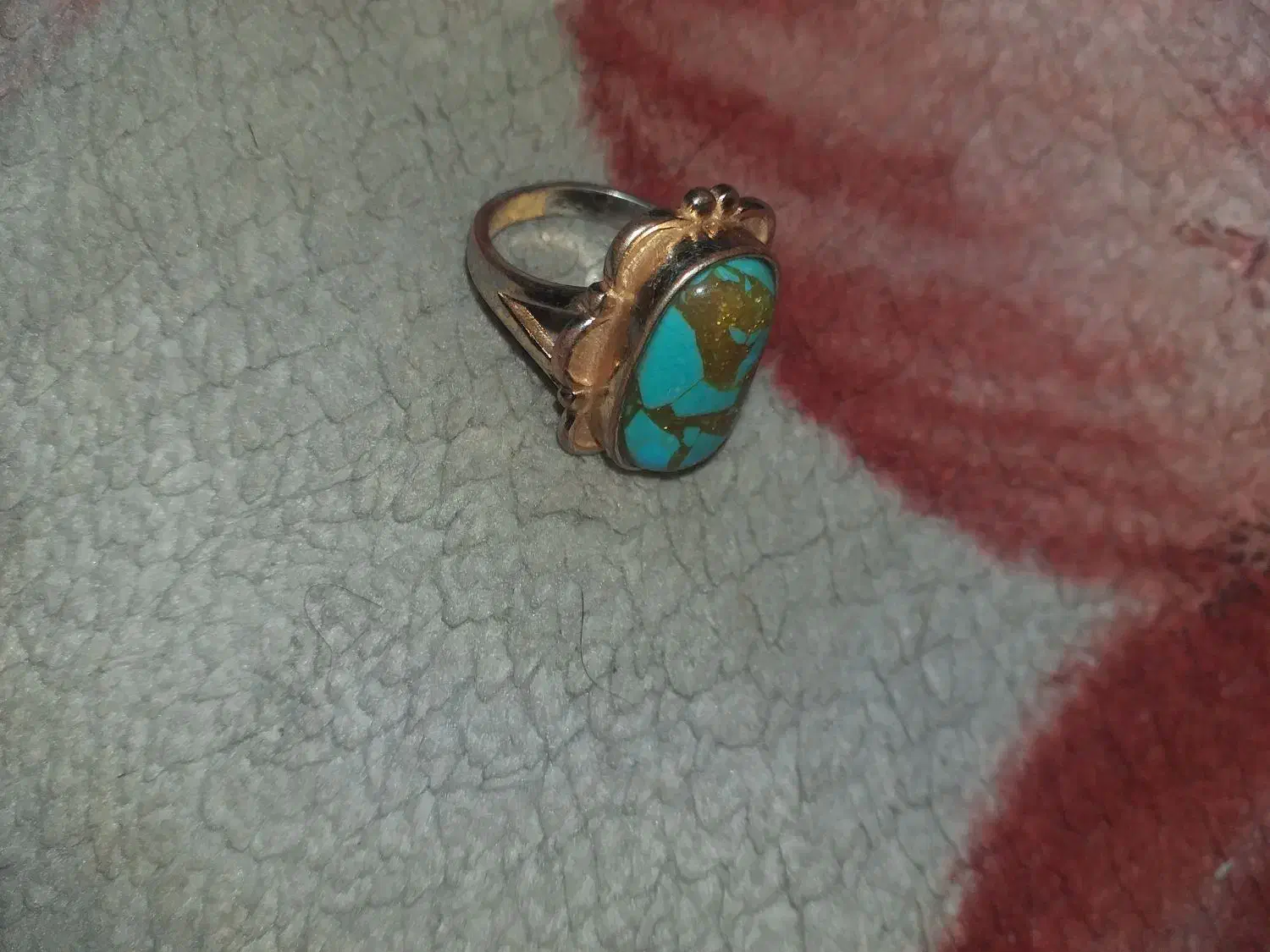 فروش انگشتر رنگ ثابت بانگین فیروزه|زیورآلات و اکسسوری|شوشتر, |دیوار