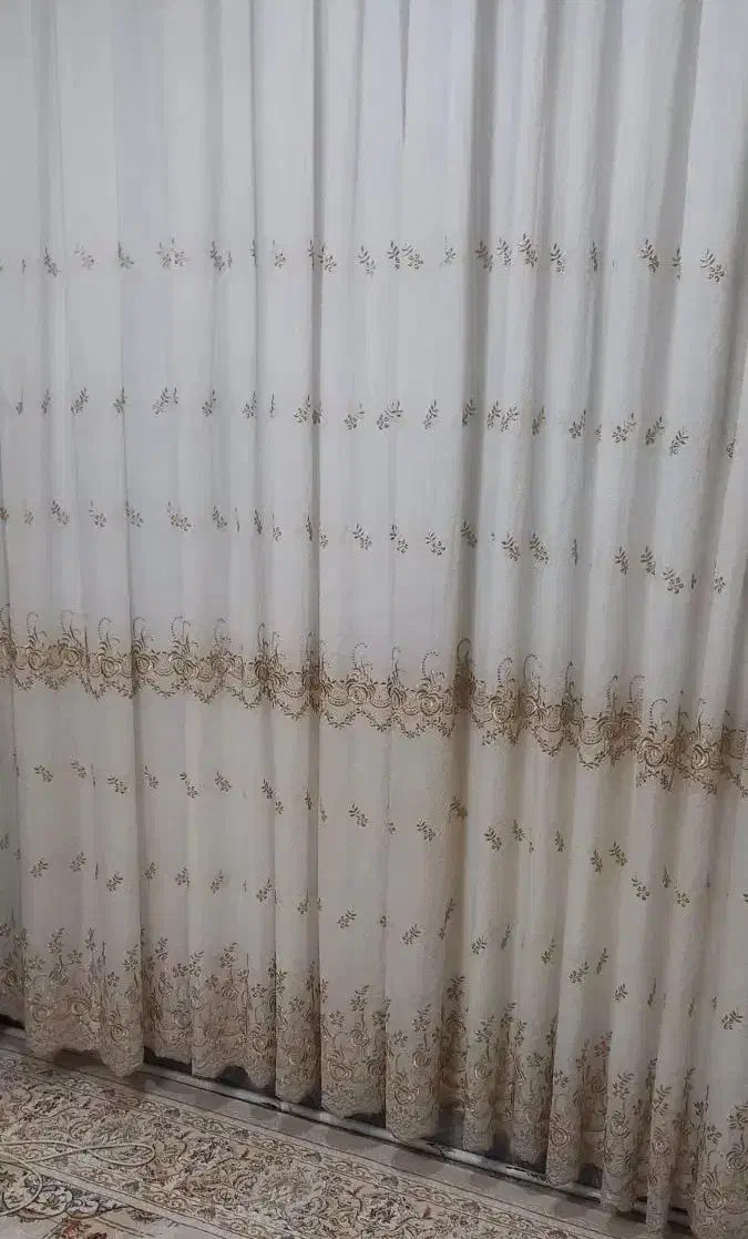 پرده حال ۱۱ متر و دوتا پرده اتاق همراه آستر|پرده، رانر، رومیزی|ایلام, |دیوار