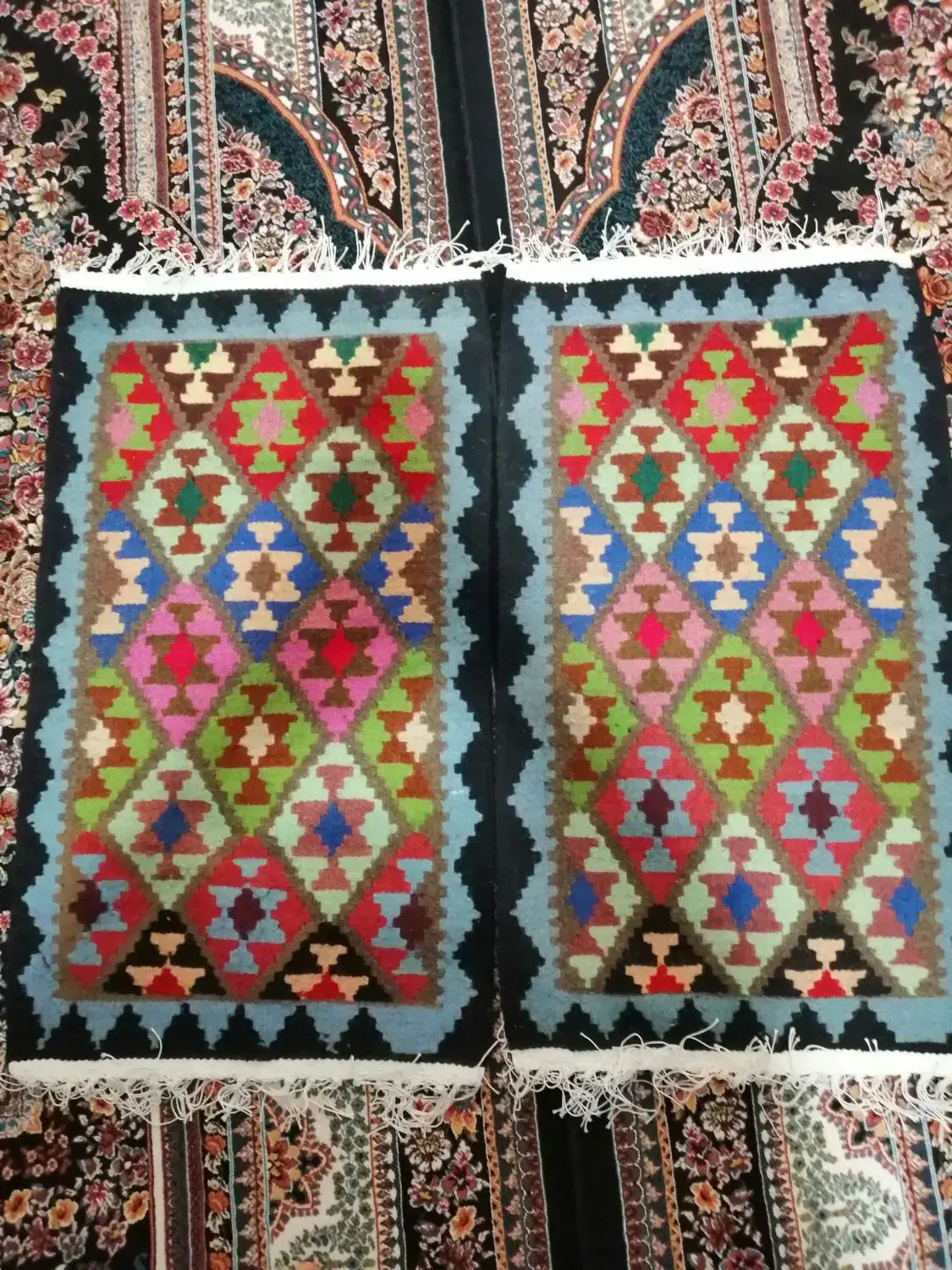 گلیم دست بافت پشمی|گلیم، جاجیم، گبه|زنجان, |دیوار