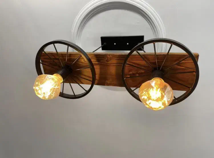 لوستر ترکیب چوب وفلز|لوستر و چراغ آویز|تهران, امیرآباد|دیوار