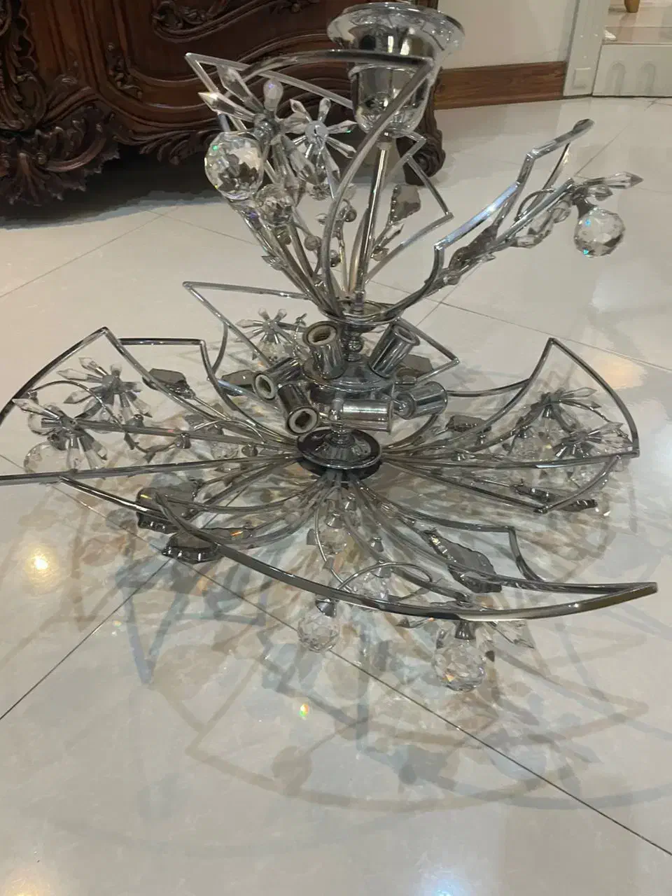 لوستر نقره ای|لوستر و چراغ آویز|کرج, اصفهانی‌ها|دیوار