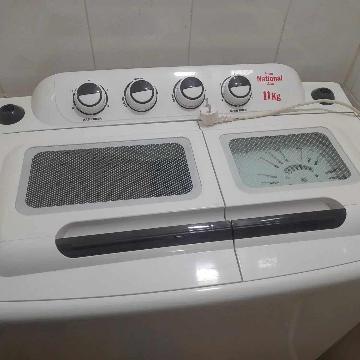 فروش لباسشویی دو قلو ناسیونال ۱۱ کیلویی|ماشین لباسشویی و خشک‌کن لباس|خرمشهر, |دیوار