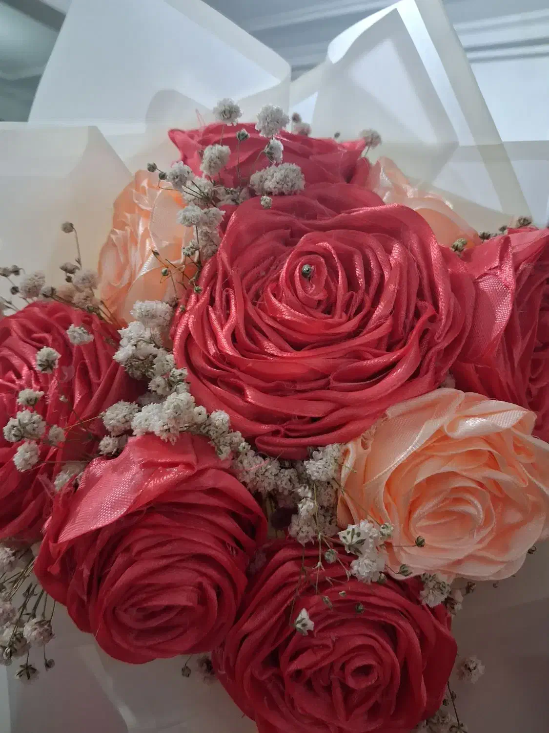 گل روبانی وپول آرایی.|گل مصنوعی|رشت, باهنر|دیوار