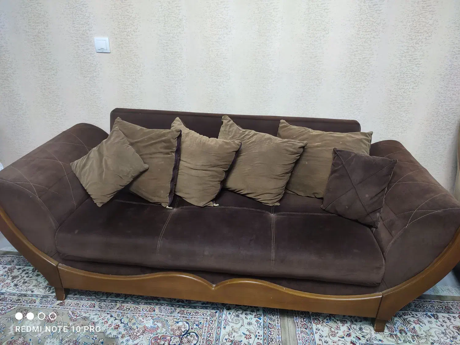 فروش مبلمان نه نفره در حد نو|مبلمان خانگی و میز عسلی|شیراز, شهرک رضوان|دیوار