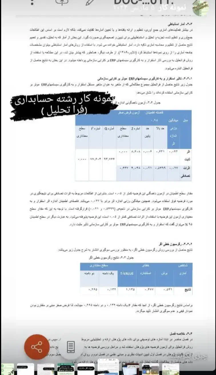 آمار و فصل چهارم پایان نامه و پاور دفاع و پروپوزال|خدمات آموزشی|تهران, پاسداران|دیوار