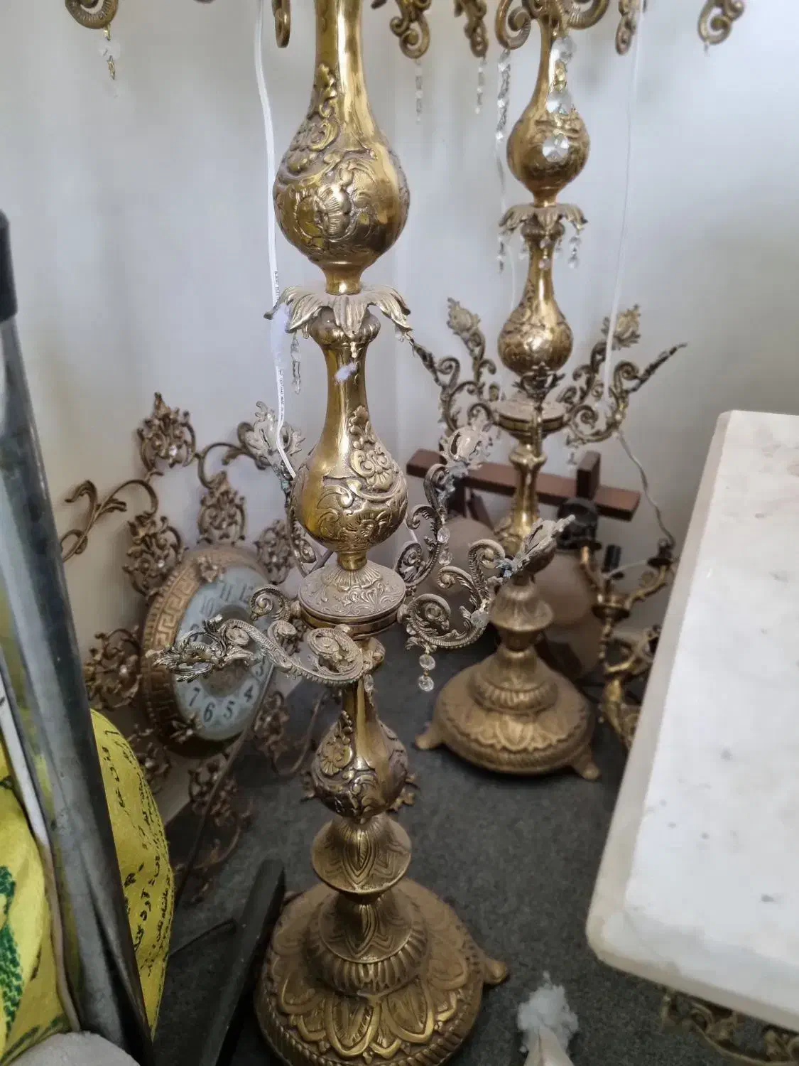 آباژور تمام برنزی سنگین|لوستر و چراغ آویز|همدان, |دیوار