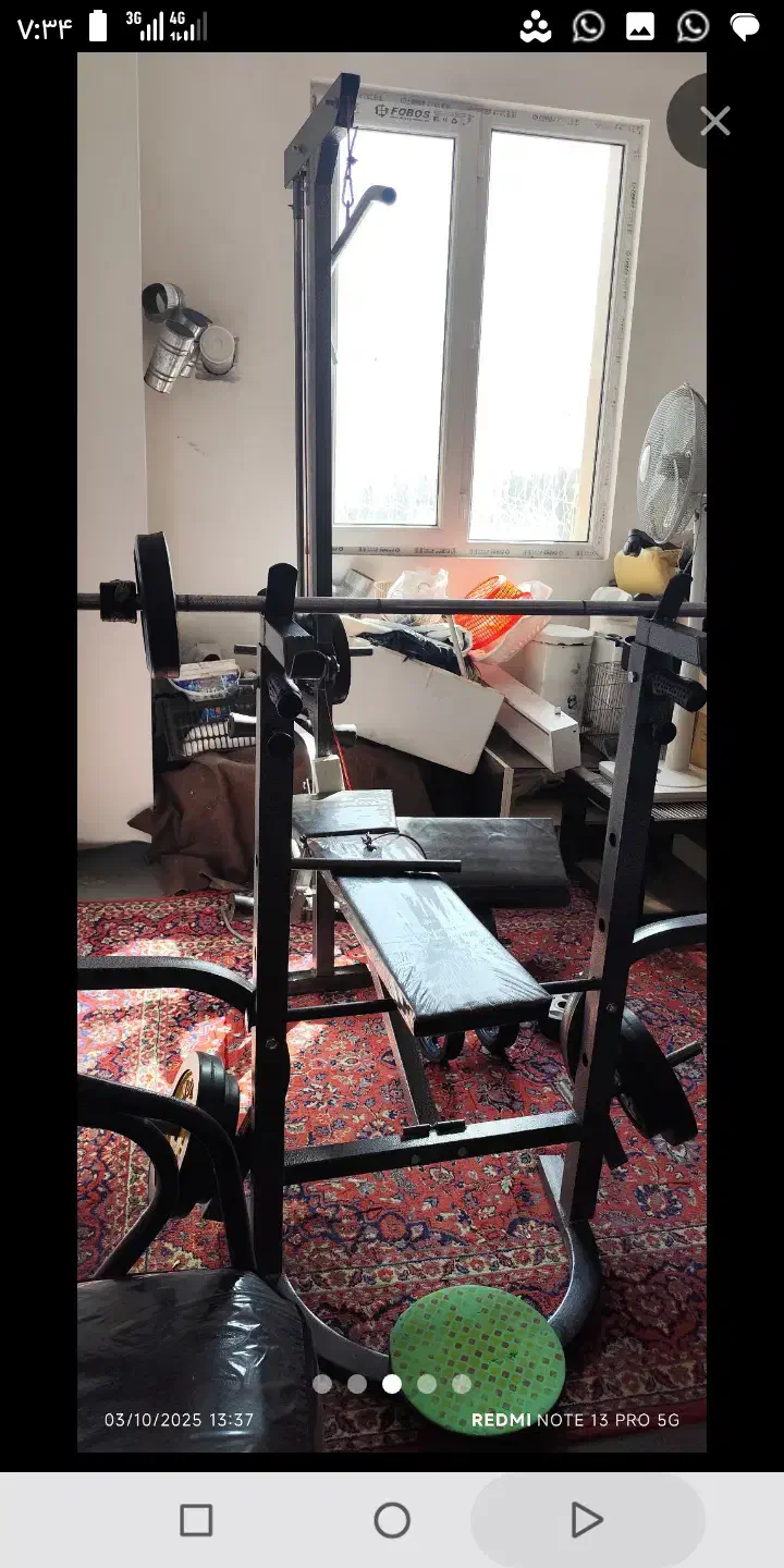 هالتر و دمبل و دستگاه بدن سازی ۵۶کاره|تجهیزات ورزشی|تاکستان, |دیوار