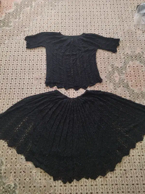 دامن و بولیز تمام ابریشم دست بافت|لباس|پرند, فاز ۴|دیوار