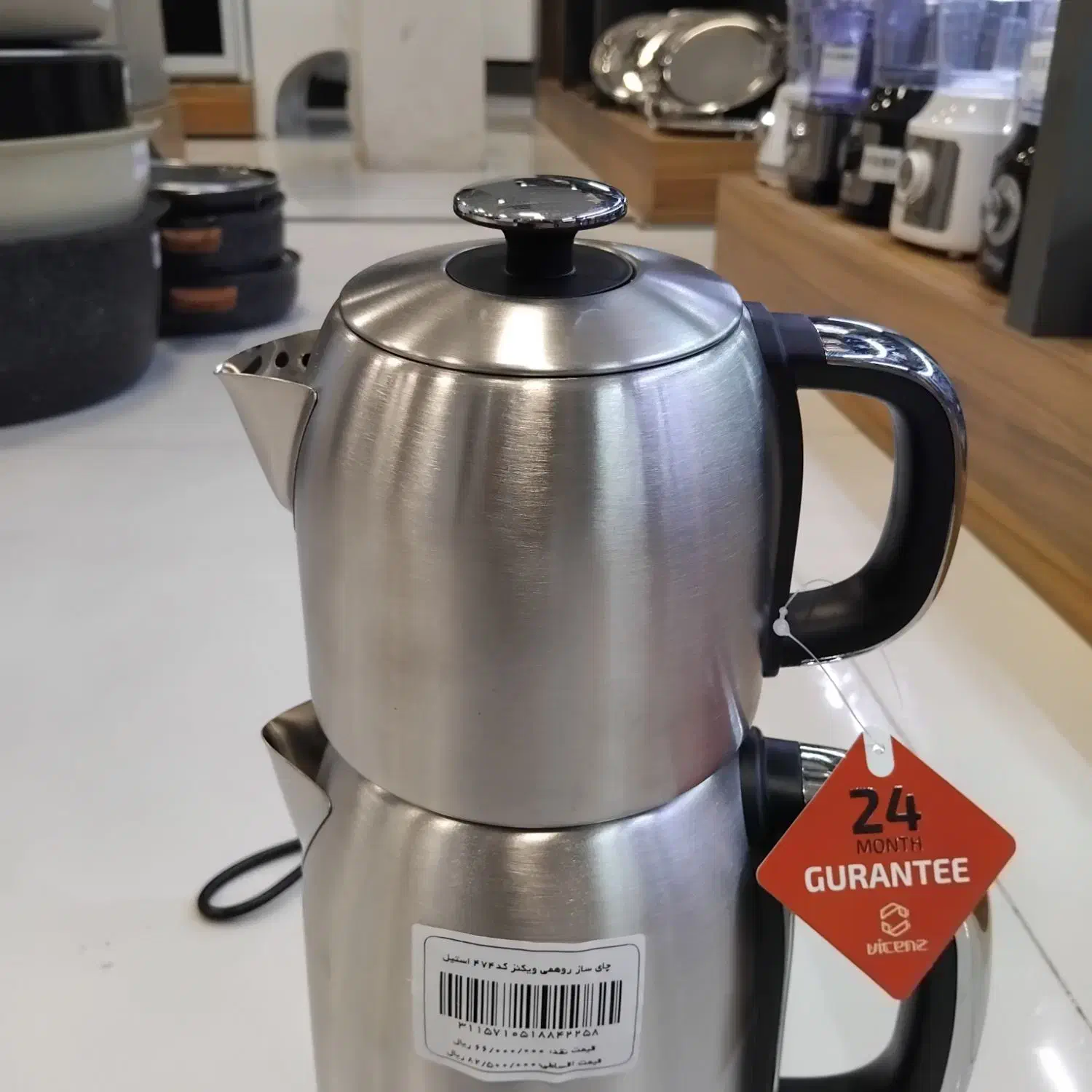 چای ساز روهمی ویکنز کد ۴۷۴ استیل بدون پیش‌پرداخت|سماور، چای‌ساز، قهوه‌ساز|مشهد, الهیه|دیوار