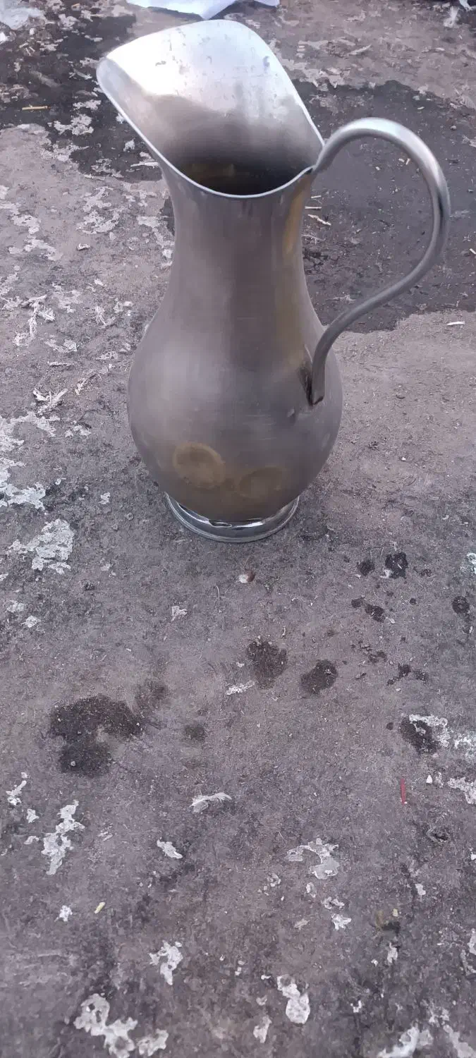 پارچ برنجی یا مسی قدیمی|کلکسیون اشیاء عتیقه|اردبیل, |دیوار