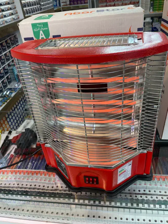 بخاری برقی ایستاده  ۴ شعله ابراستار دارای سنسور|بخاری، هیتر، شومینه|ملایر, |دیوار