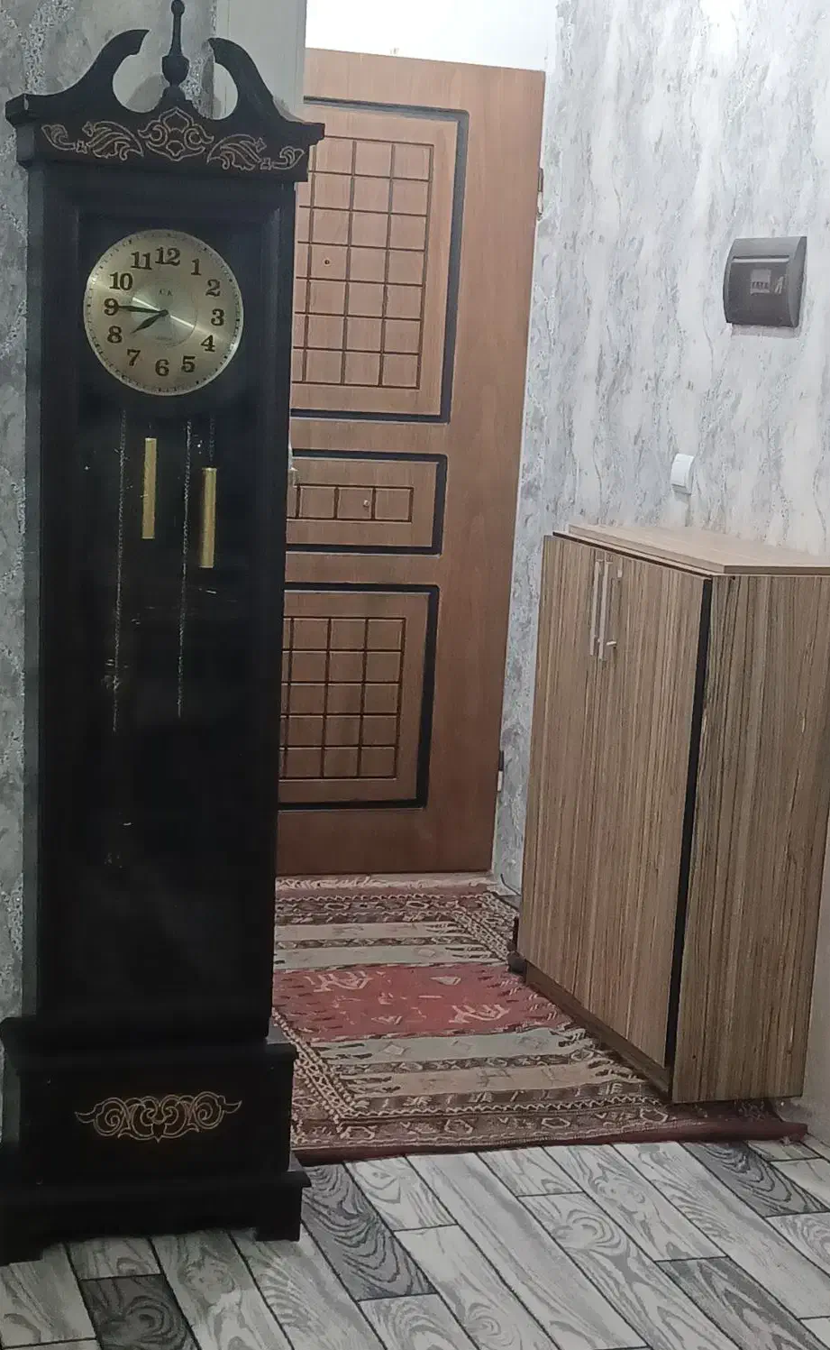 ساعت ایستاده و جاکفشی|جاکفشی، کمد، دراور|سهند, |دیوار