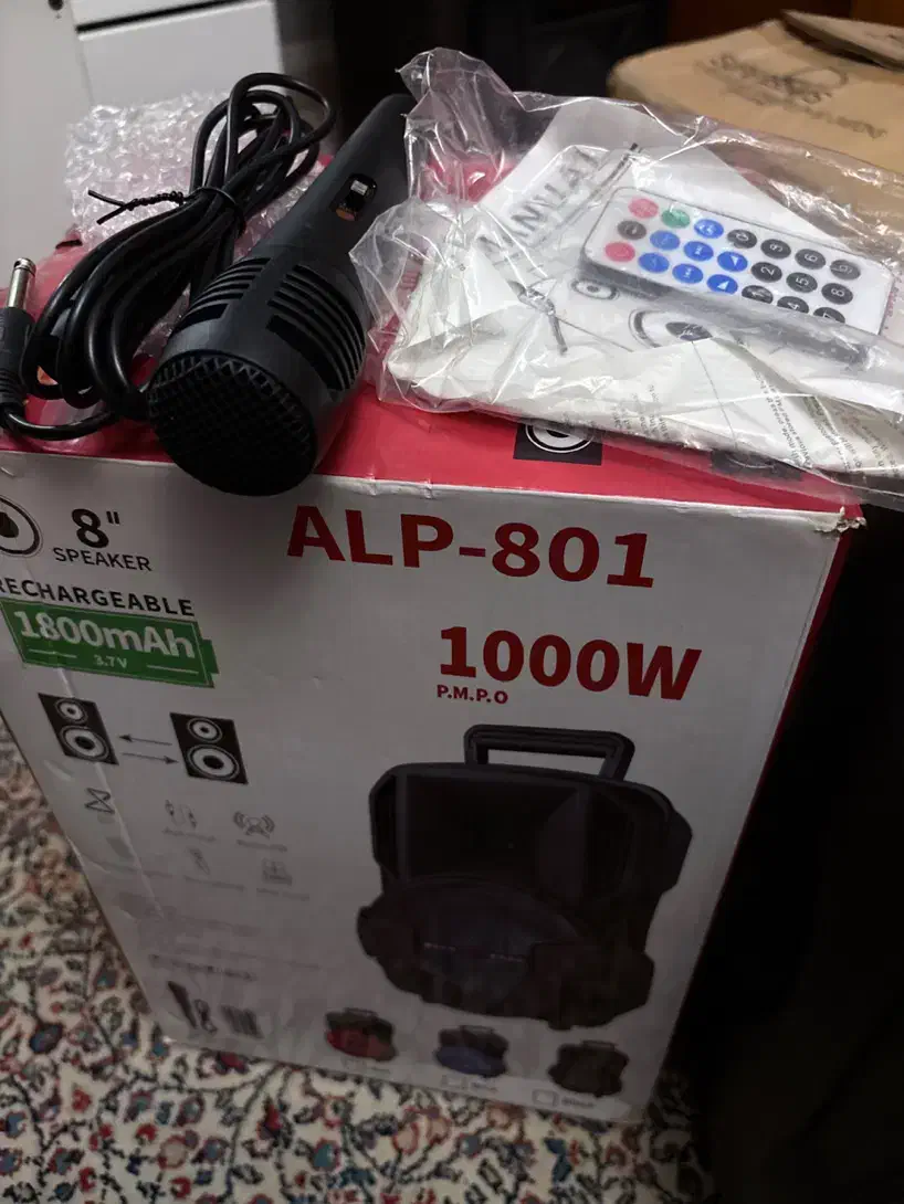 اسپیکر بلوتوثی پارتی باکس ۱۰۰۰w با میکروفون وکنترل|پخشکننده همراه|گرگان, |دیوار