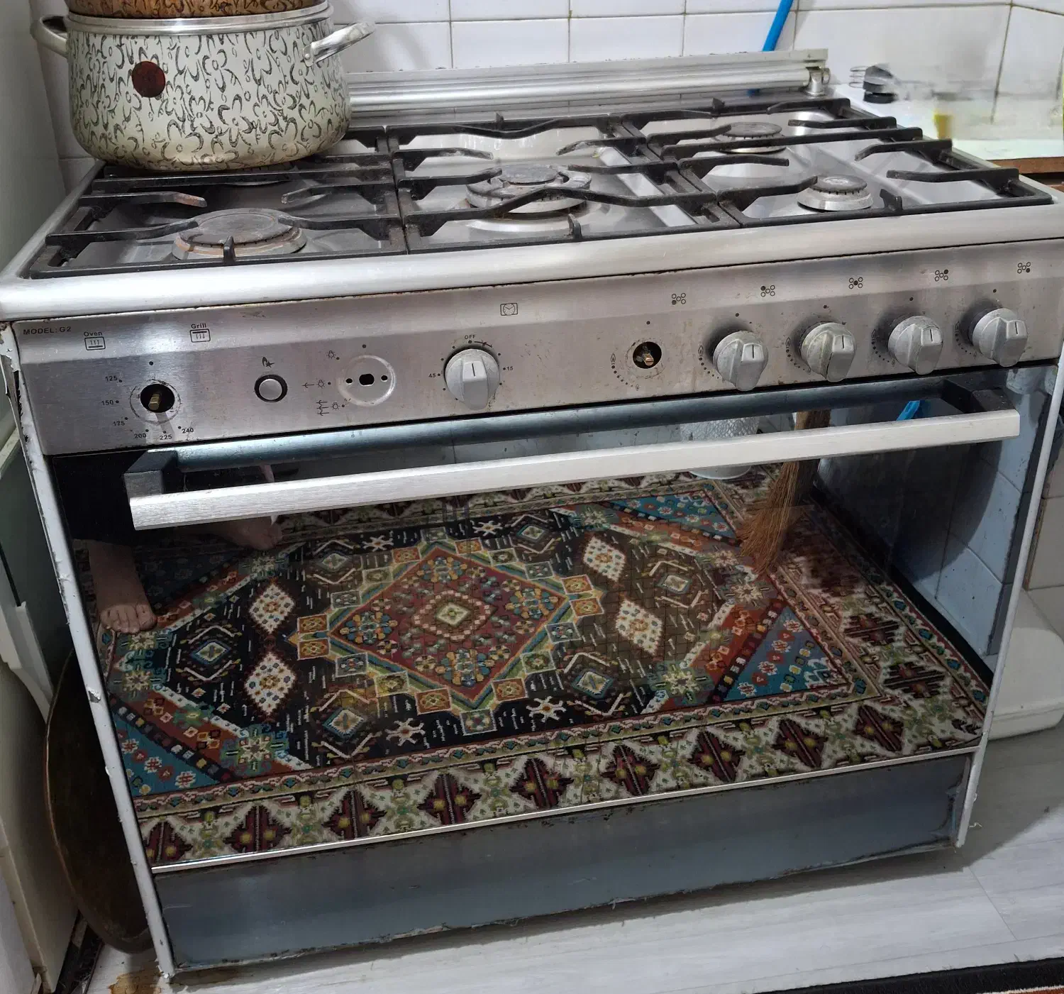 آینه شمعدان با کنسول و اجاق گاز ۵شعله فردار سینجر|اجاق گاز و لوازم برقی پختوپز|ساری, |دیوار