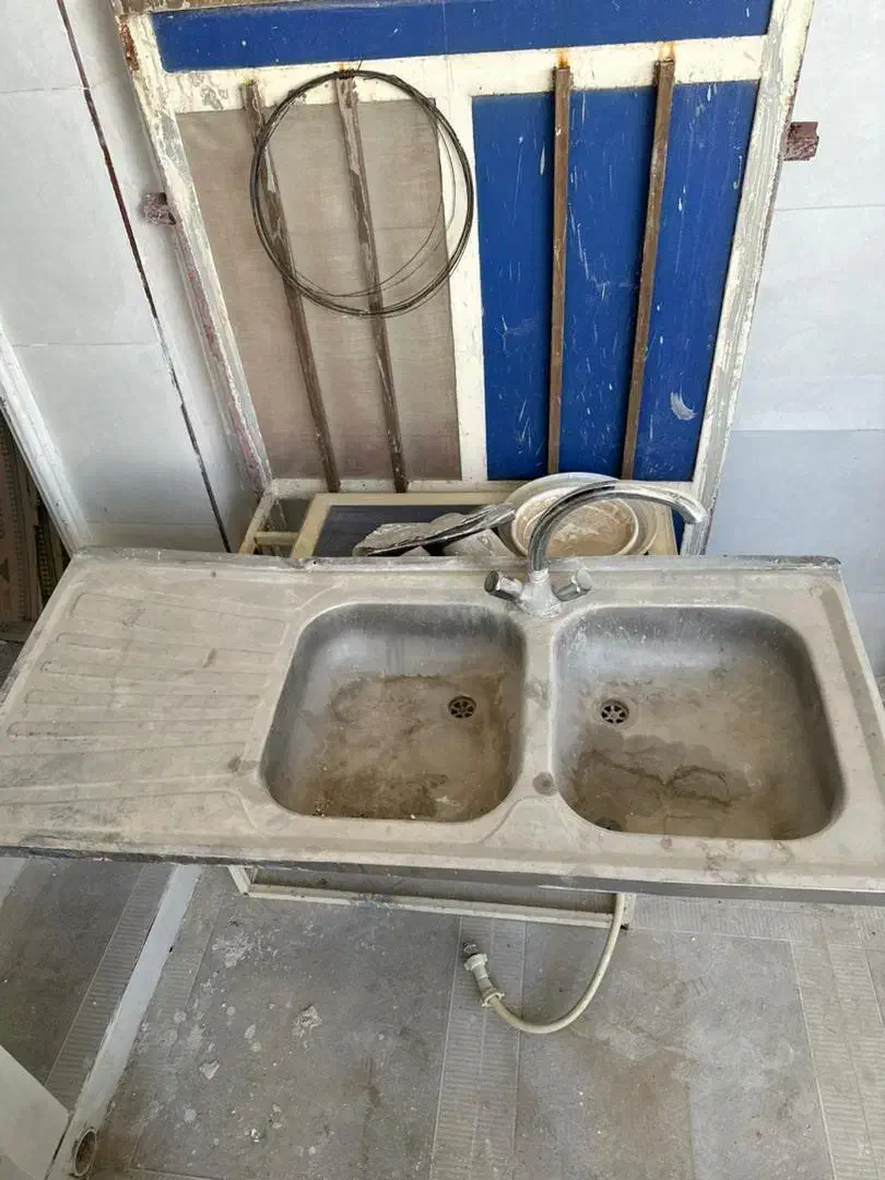 سینک ظرفشویی دوقلو|مصالح و تجهیزات ساختمان|آبپخش, |دیوار