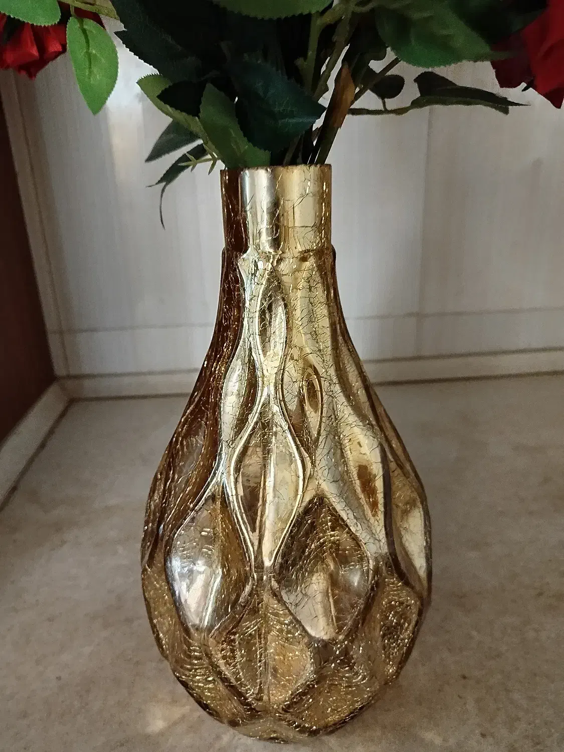 گلدان طلایی رومیزی|صنایع دستی و سایر لوازم تزئینی|هشتگرد, فاز ۷ مهستان|دیوار