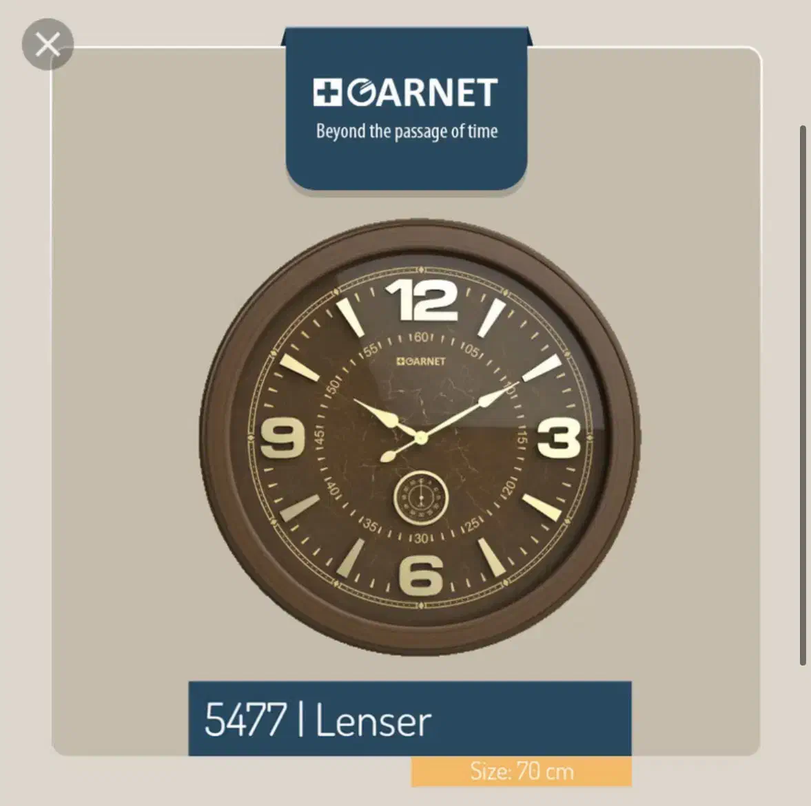 ساعت دیواری گارنت ۵۴۷۷ بدون صدا مناسب جهیزیه|ساعت دیواری و تزئینی|تبریز, |دیوار