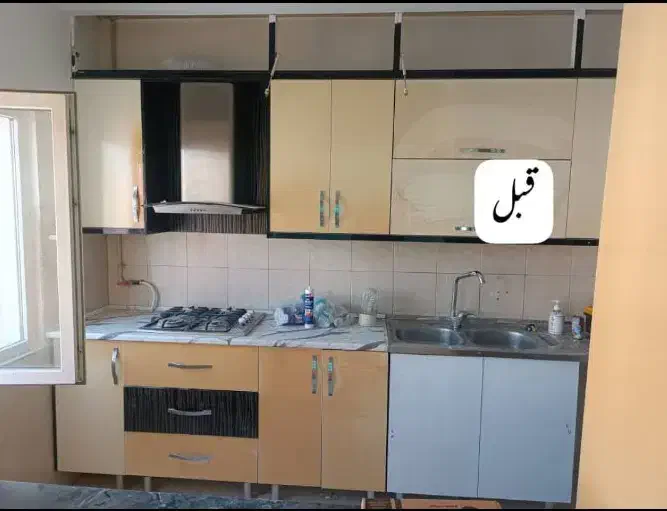 نصب انواع برچسب کابینت،ماربل شیت،اجرای تی وی روم|خدمات پیشه و مهارت|پردیس, فاز ۱|دیوار
