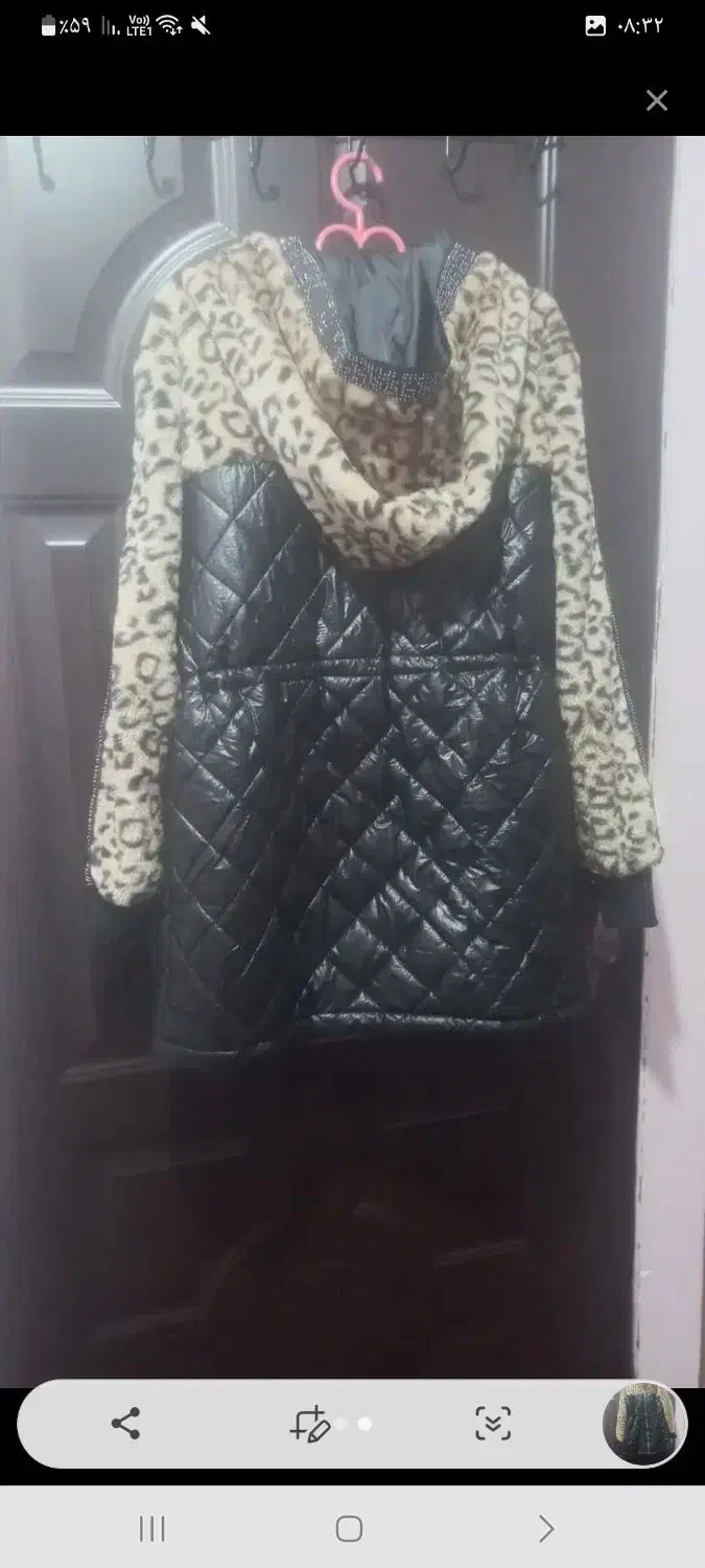 کاپشن دخترانه پلنگی|لباس|بروجرد, |دیوار