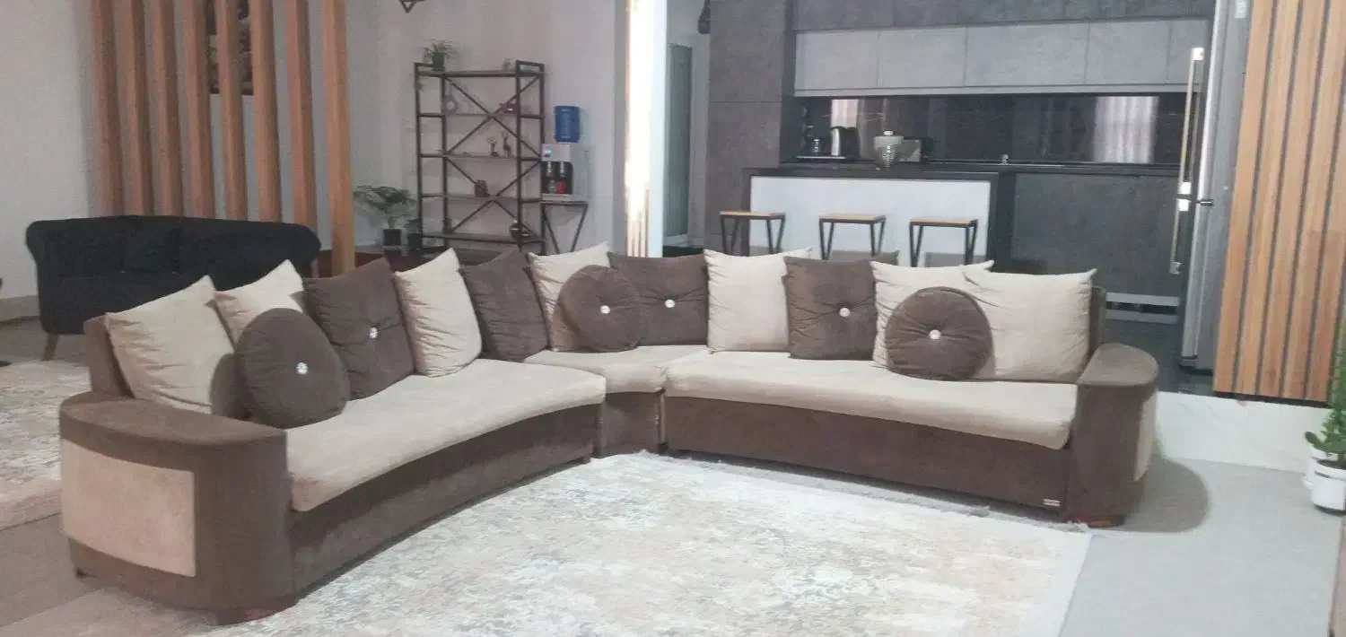 یک دست مبل ال ۷نفره درحد نو ترک اصل|مبلمان خانگی و میز عسلی|اهواز, کوی ابوالفضل|دیوار