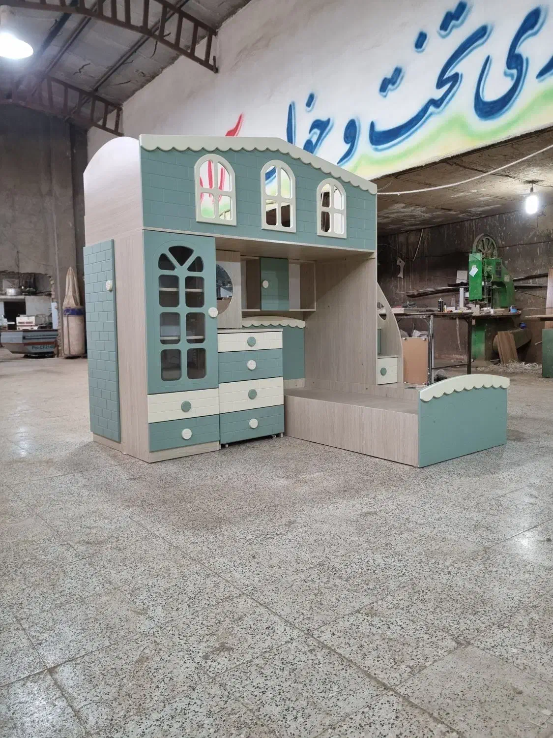 تخت دو طبقه طرح کلبه وکیوم|تخت و سرویس خواب|مشهد, خلق آباد سفلی|دیوار