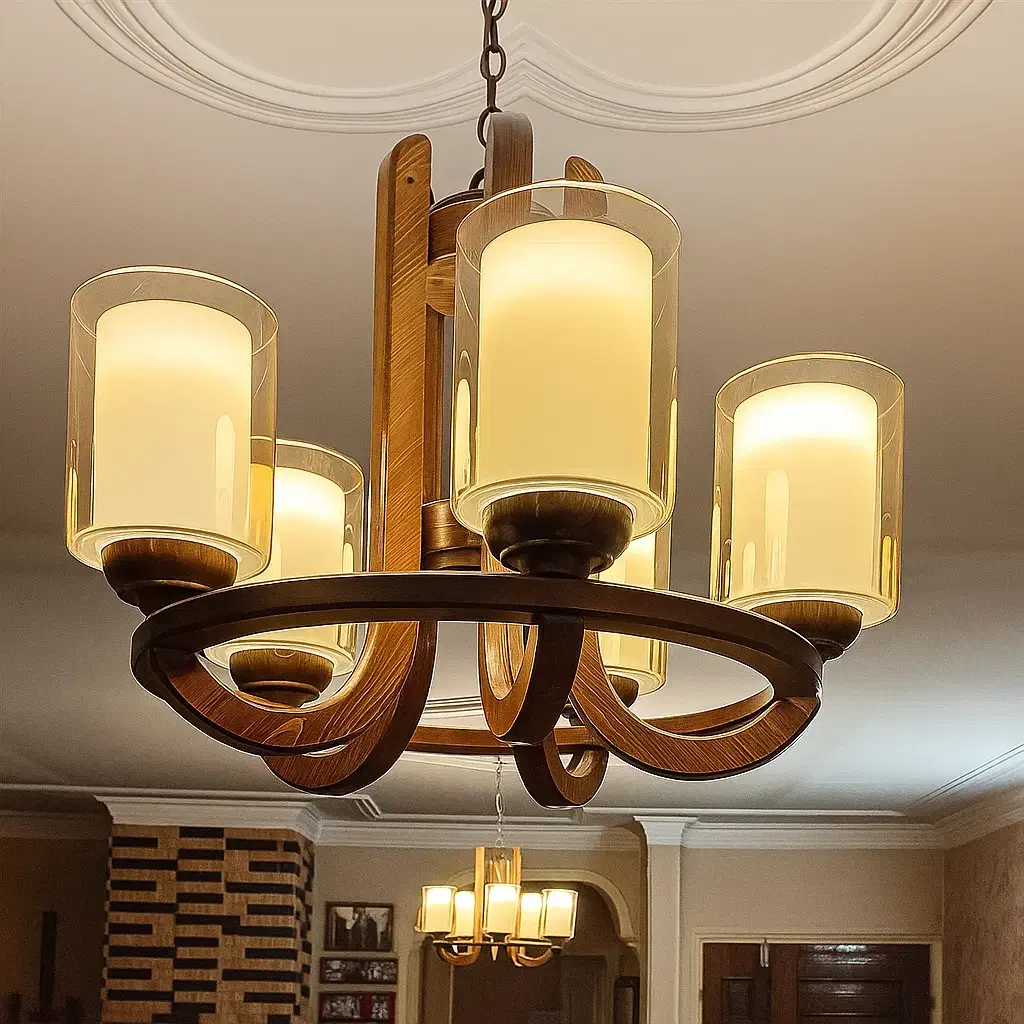 لوستر چوبی|لوستر و چراغ آویز|تهران, پرستار|دیوار