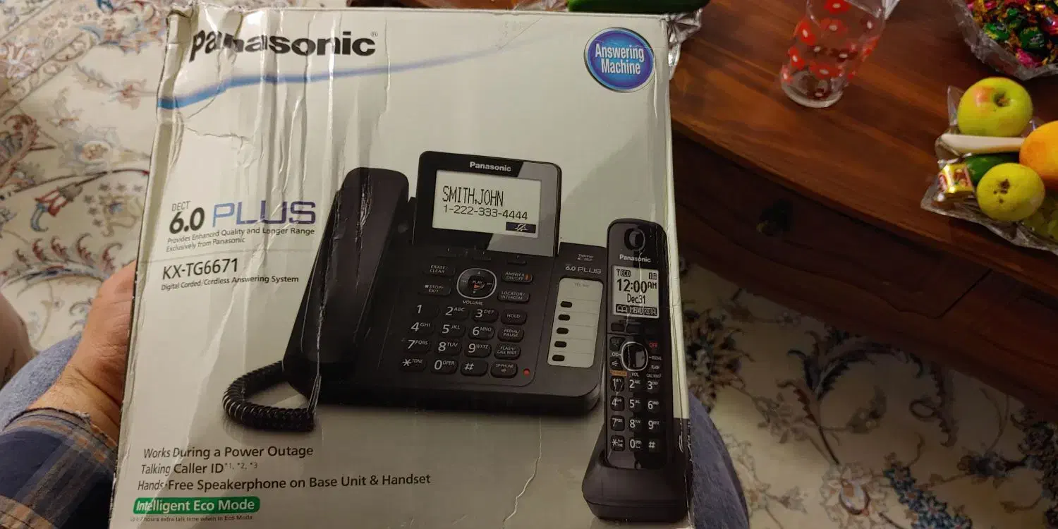 تلفن رومیزی پاناسونیک اصل با بی سیم و منشی و فول|تلفن رومیزی|تهران, حکیمیه|دیوار