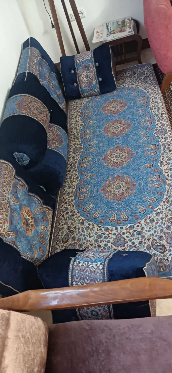 دو  ست پشتی شاه نشین با تشک|پشتی|ساری, |دیوار