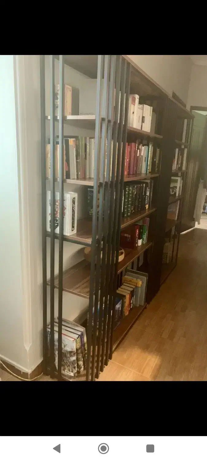 کتابخانه قفسه نو|کتابخانه، شلف، قفسههای دیواری|شاهینشهر, شهرک هشت بهشت|دیوار