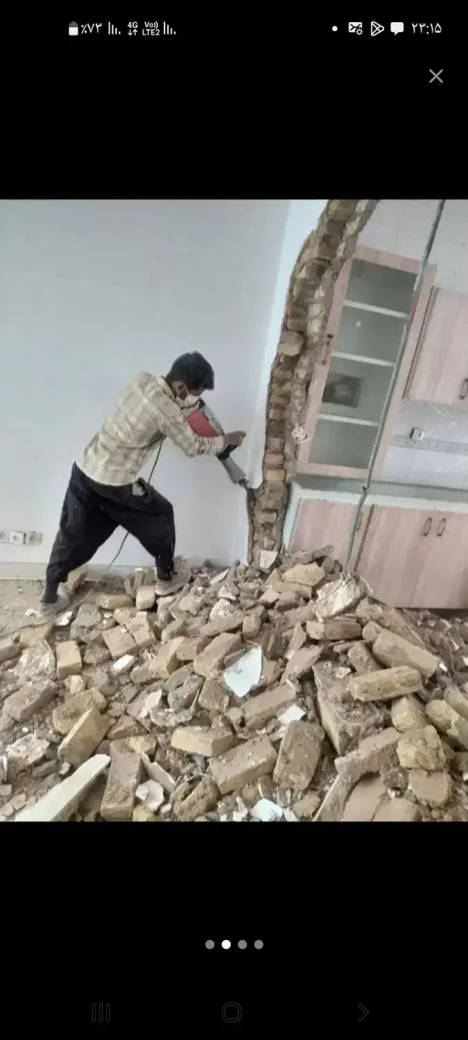تخریب کلی وجزیی کارهای کوچک و بزرگ حتی یک متر|خدمات پیشه و مهارت|ارومیه, |دیوار