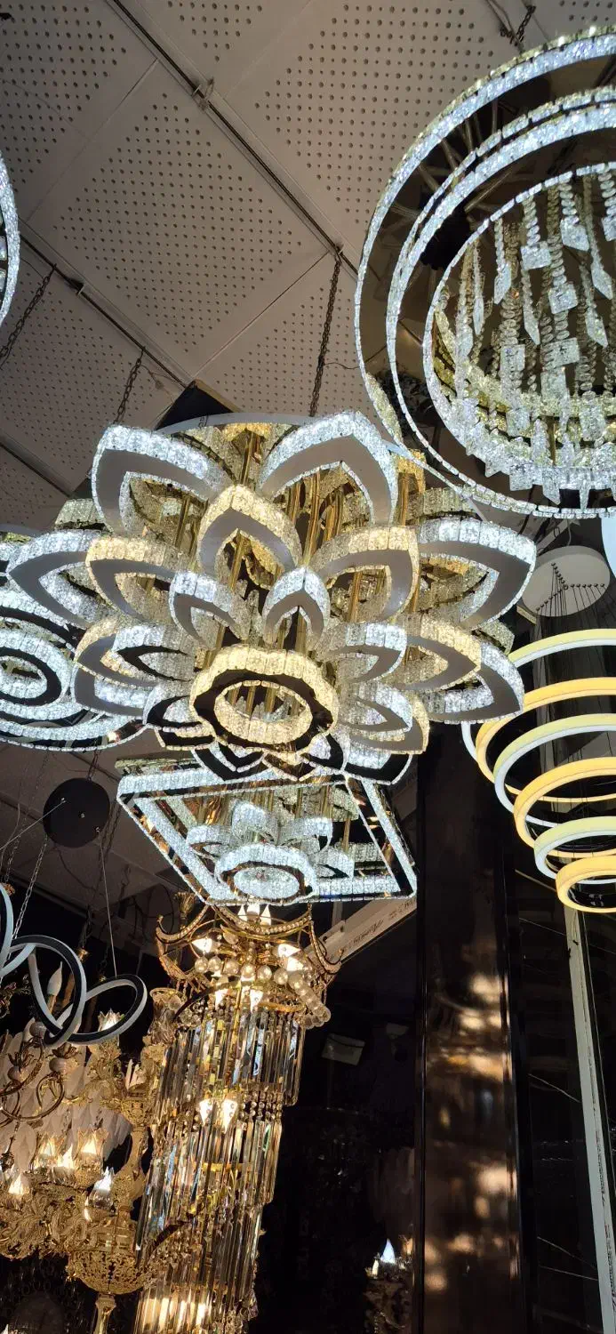 لوسترهای کریستالی وارداتی|لوستر و چراغ آویز|یزد, |دیوار