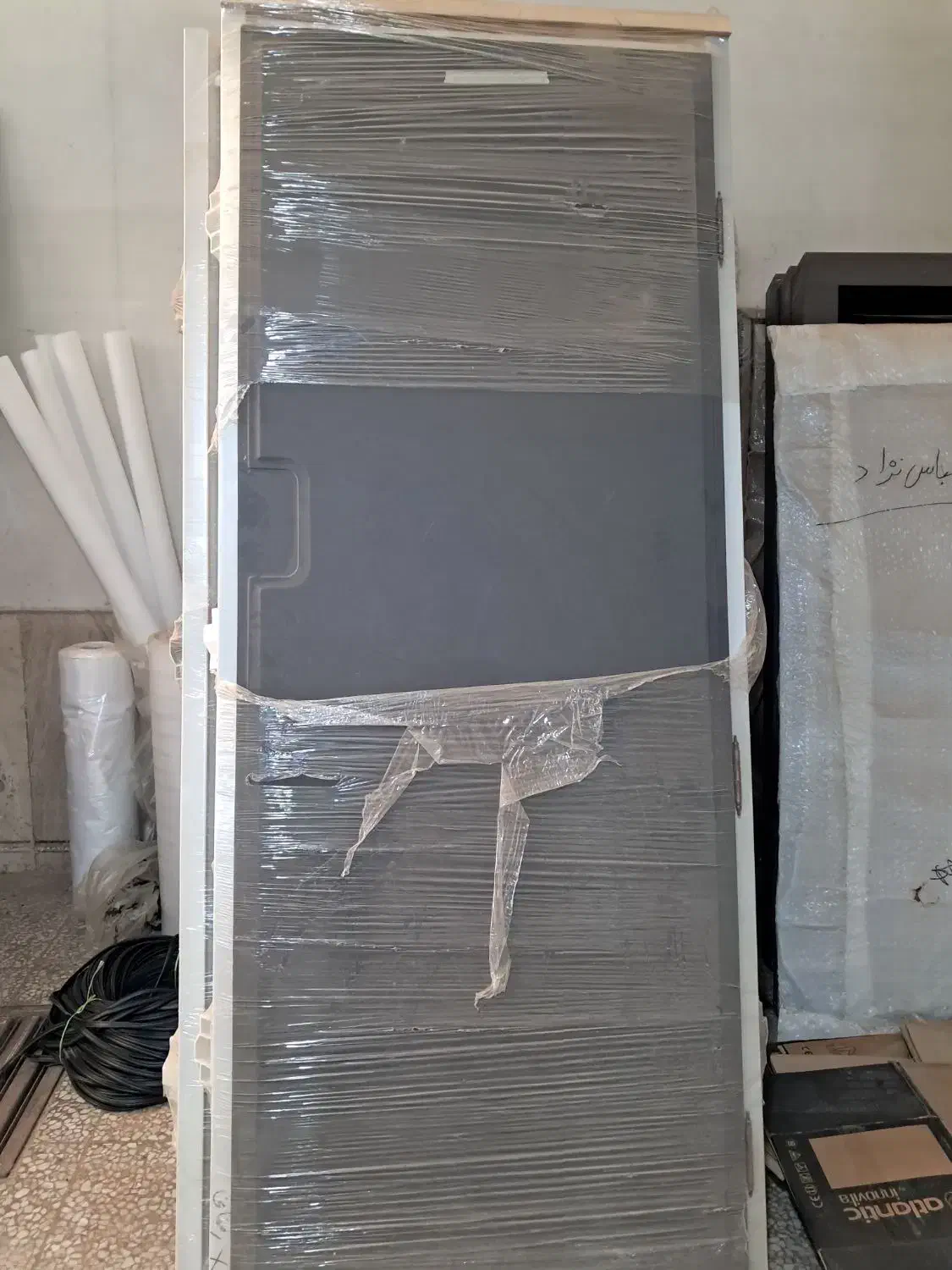 درب MDF به همراه چهارچوب فرانسوی سفید باروکش|مصالح و تجهیزات ساختمان|هادی شهر, |دیوار