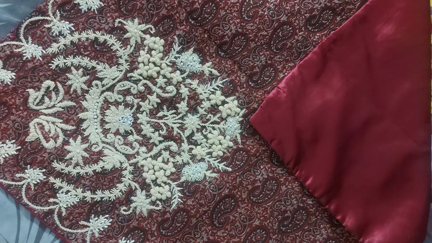 ترمه سرمه دوزی|پرده، رانر، رومیزی|قم, علی آباد سعدگان|دیوار