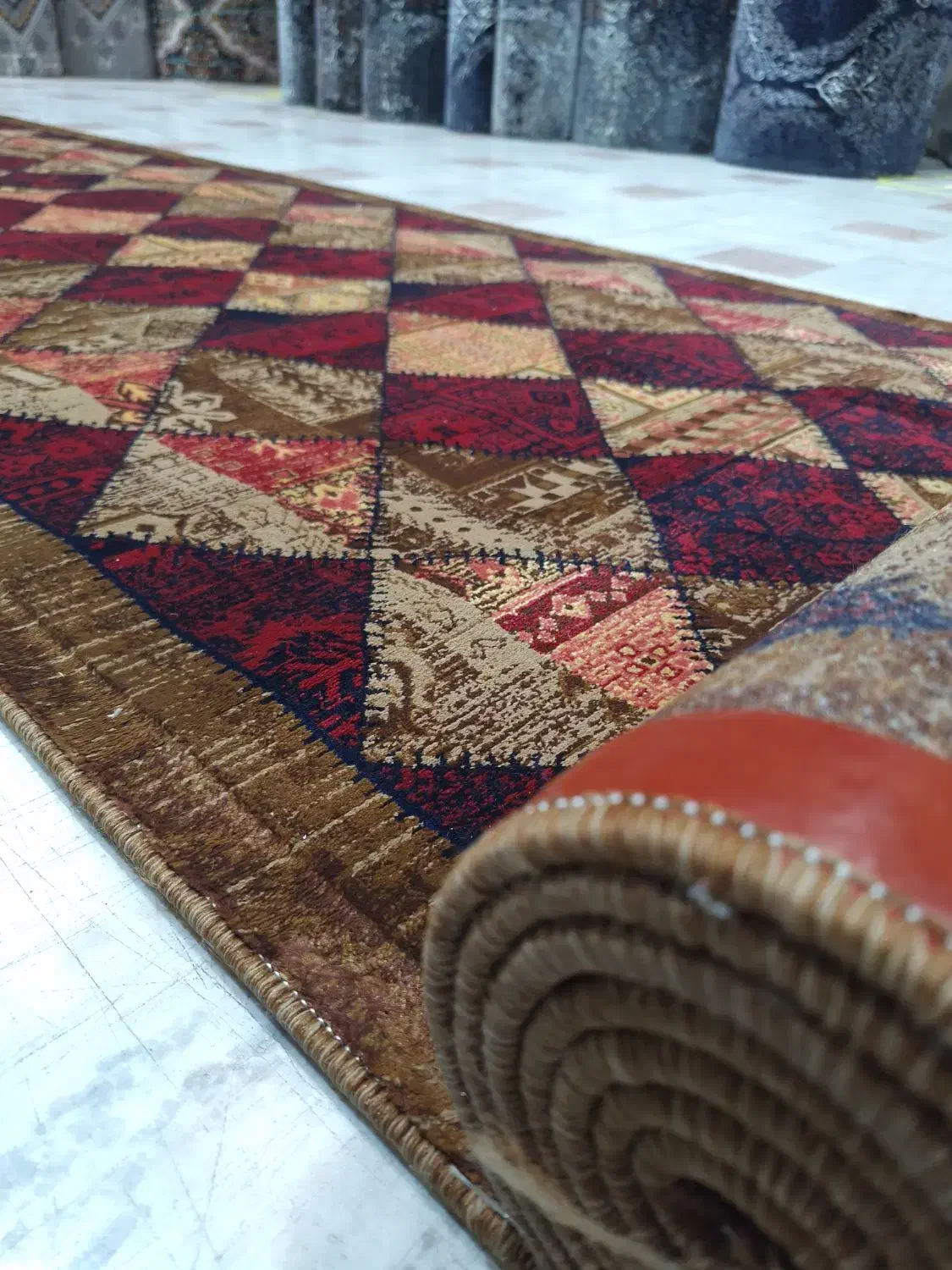 لاکی خشتی/کناره خشتی/جدیدترین کناره/جزئی|فرش|قم, امامزاده ابراهیم|دیوار