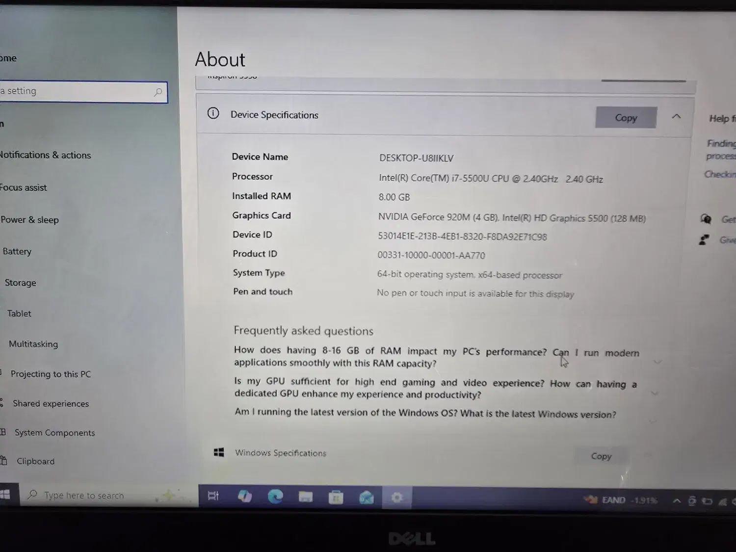 لپ تاپ دل core i7|رایانه همراه|بیرجند, |دیوار