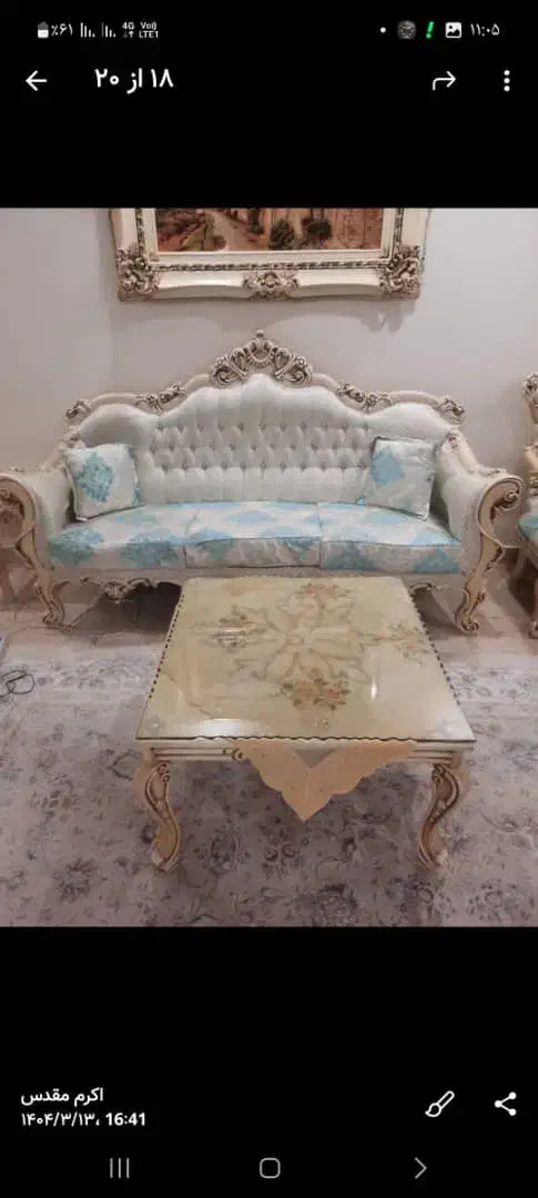 مبلمان ۷ نفره با ناهار خوری ۸ نفره|مبلمان خانگی و میز عسلی|تهران, قاسمآباد|دیوار