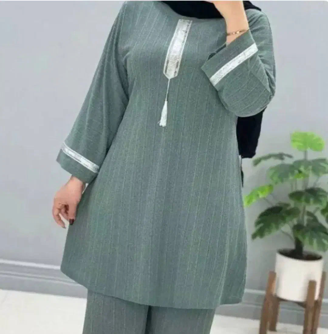 ست تونیک و شلوار یقه هندی|لباس|بیرجند, |دیوار