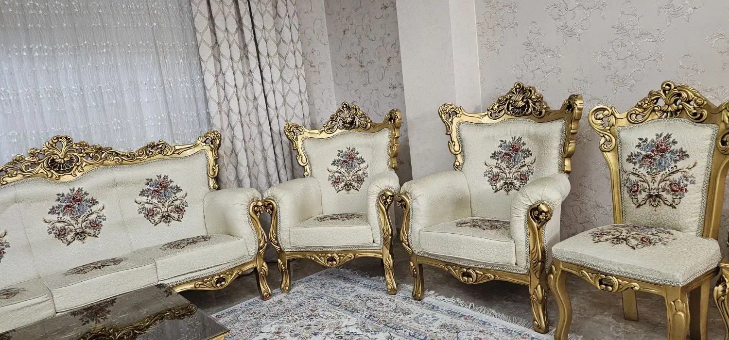 سرویس مبلمان9نفره شیک|مبلمان خانگی و میز عسلی|کرمانشاه, |دیوار