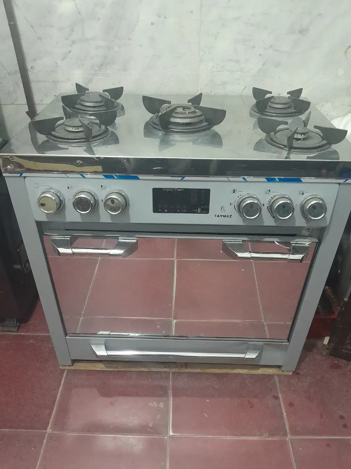 گاز پنج شعله صفحه استیل|اجاق گاز و لوازم برقی پختوپز|بروجرد, |دیوار