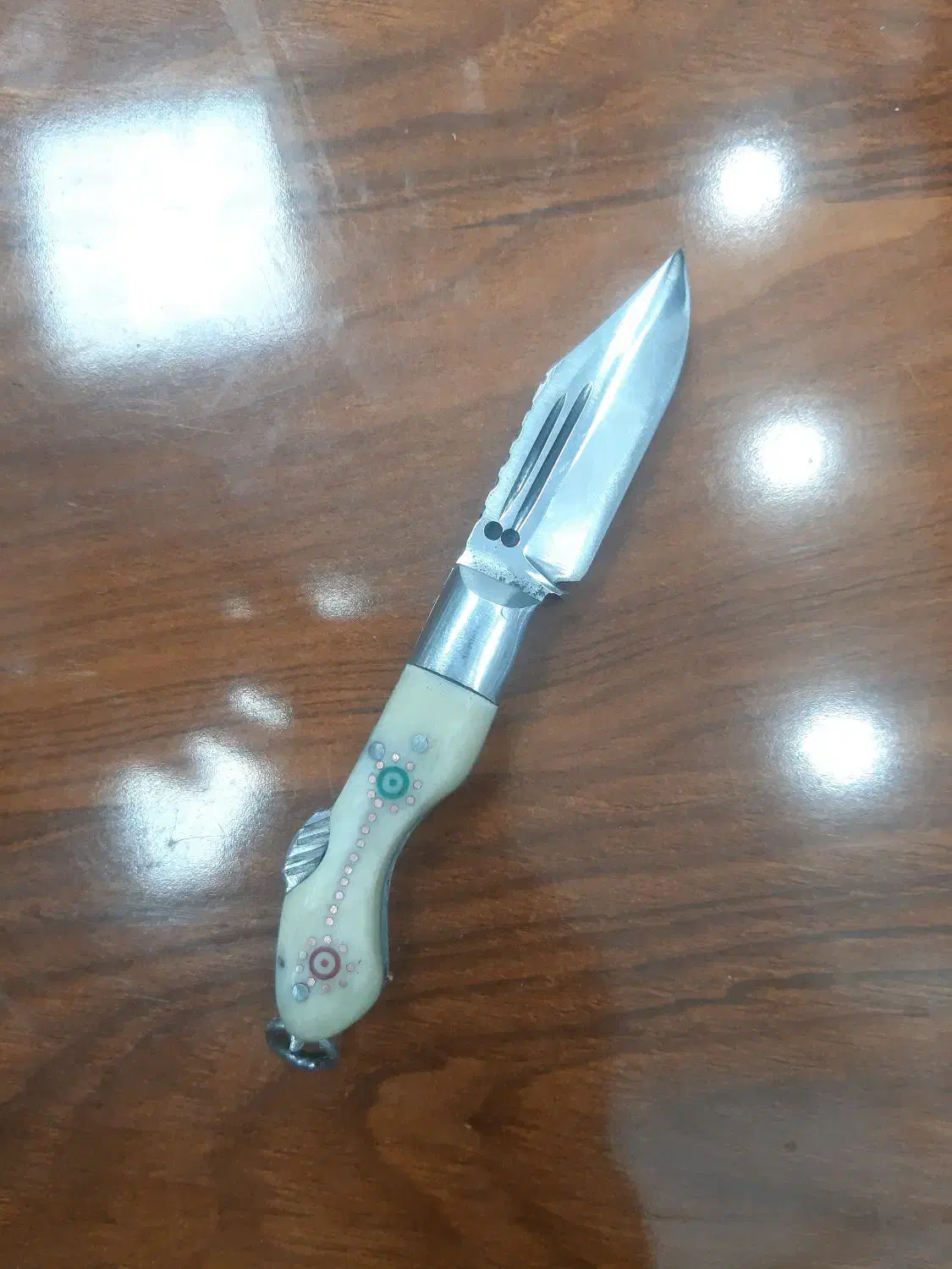 چاقوی بابا دستساز تیغه فولاد خالص دسته سفید|کوهنوردی و کمپینگ|تبریز, |دیوار