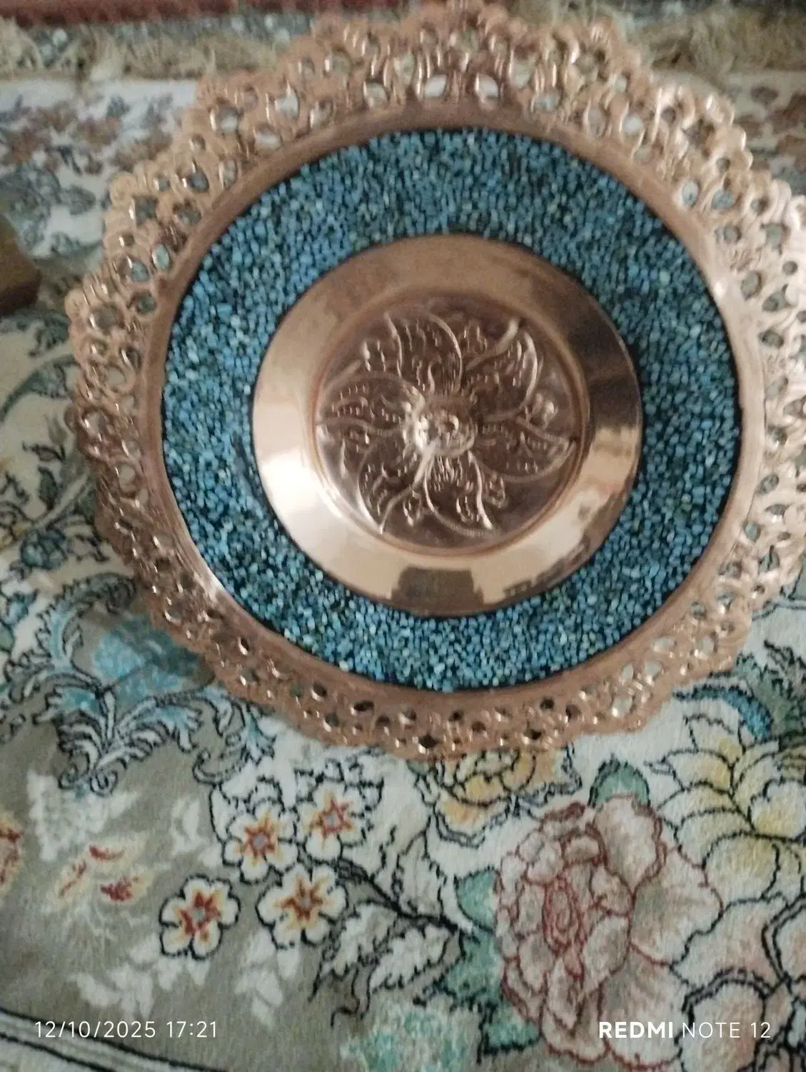 ظرف مس فیروزه|ظروف سرو و پذیرایی|بمپور, |دیوار