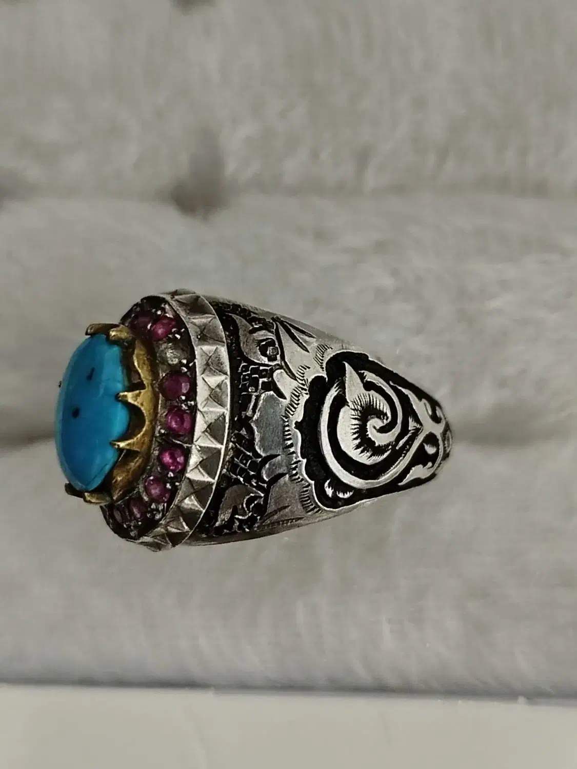 انگشتر فیروزه نیشابوری|جواهرات|میبد, |دیوار