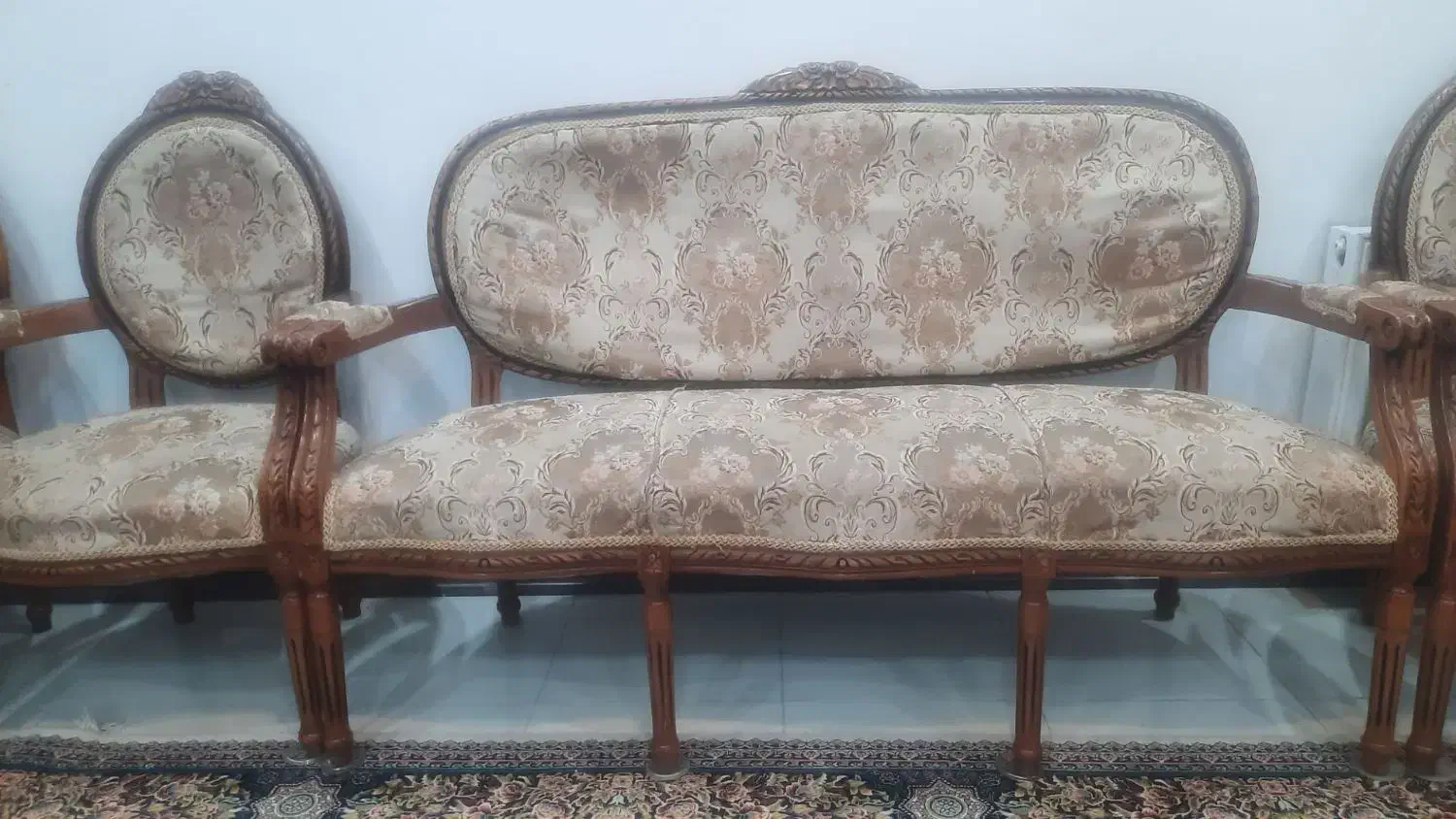 مبلمان کلاسیک سلطنتی (استیل) اصل چوب گردو|مبلمان خانگی و میز عسلی|محمدشهر, شهرک پیام (مهرالبرز)|دیوار