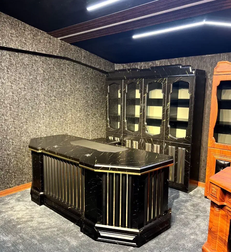 میز مدیریت اداری مدل پرهام وکیوم  مشکی طرح سنگ|مبلمان اداری|اصفهان, فجر|دیوار