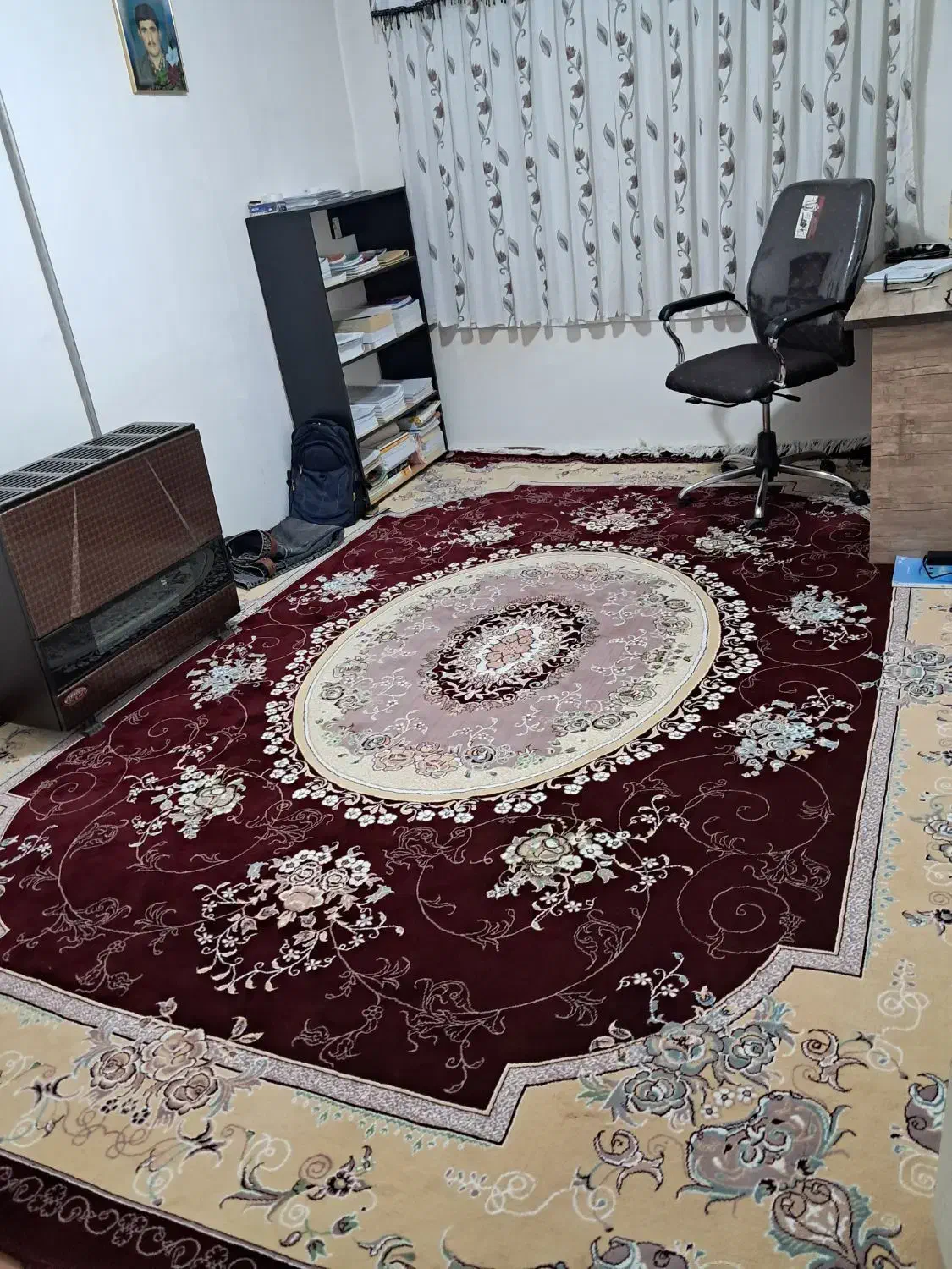 یک فرش زرشکی ۴×۳|فرش|بوکان, |دیوار