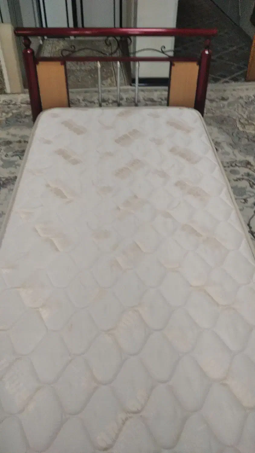 تخت خواب یکنفره آهنی|تخت و سرویس خواب|فسا, |دیوار