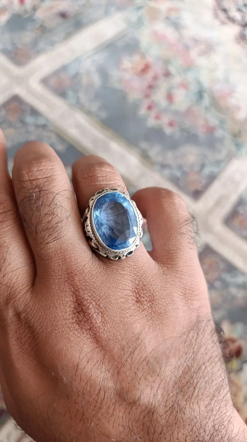 انگشتر توپازآبی|جواهرات|زنجان, |دیوار