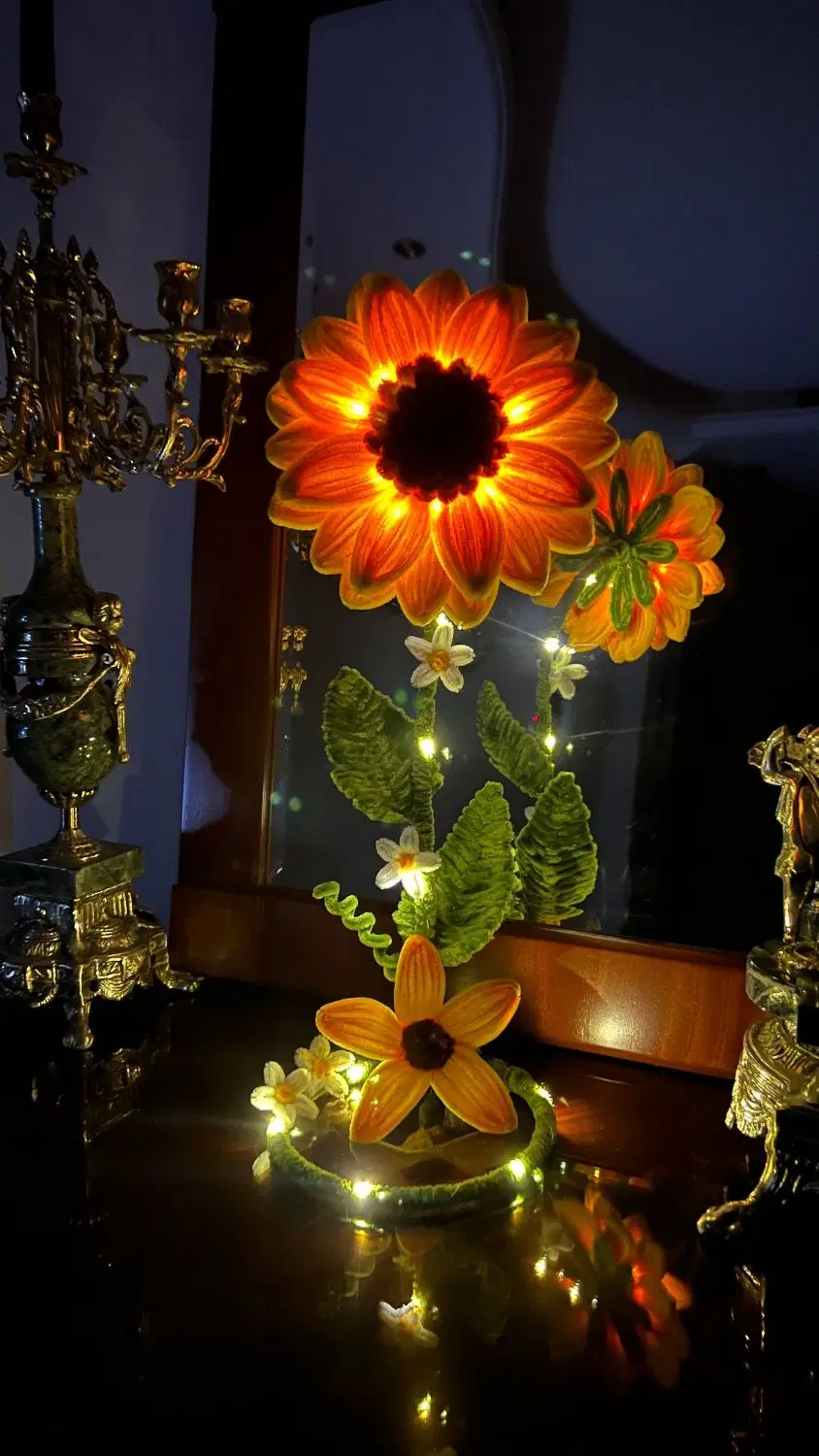 گل های جاودان پیپ پاک کنی آندریا|صنایع دستی و سایر لوازم تزئینی|مشهد, تربیت (صدف)|دیوار