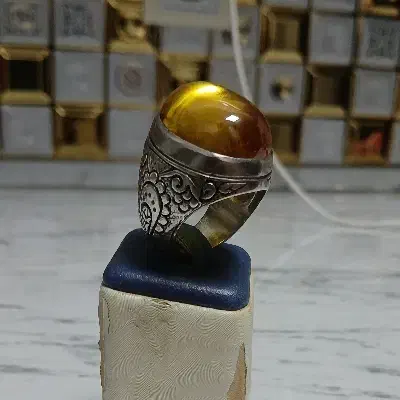 انگشتر دستساز لعل طلایی|جواهرات|گرمی, |دیوار