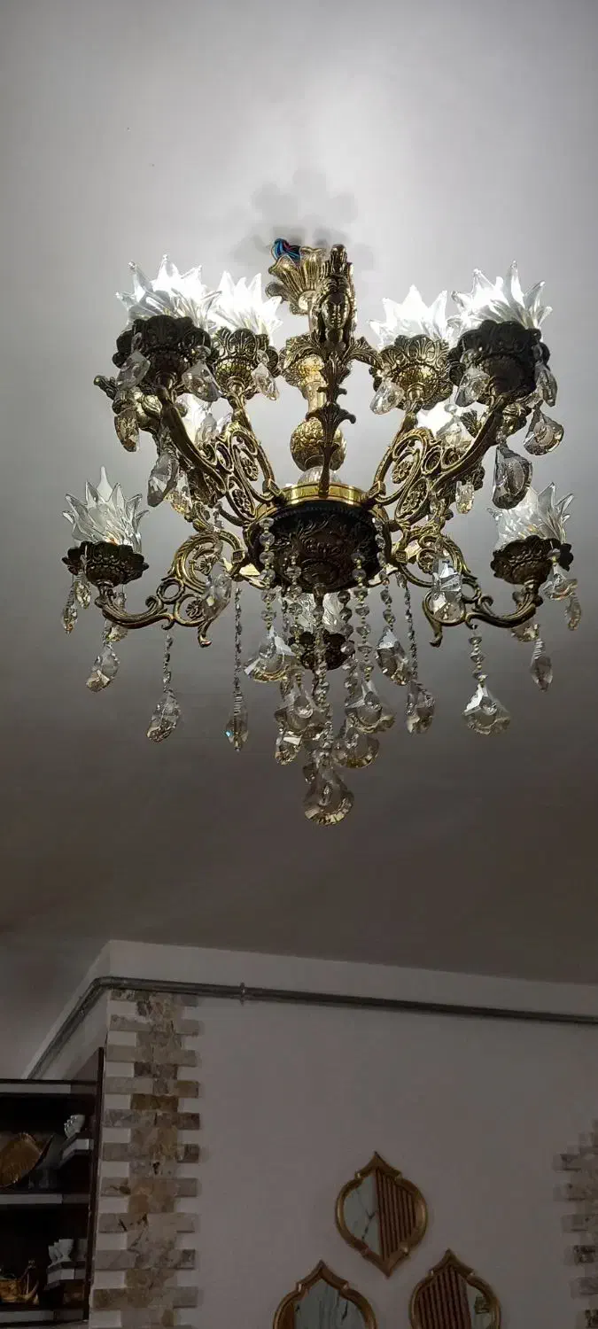 لوستر برنز|لوستر و چراغ آویز|تبریز, |دیوار